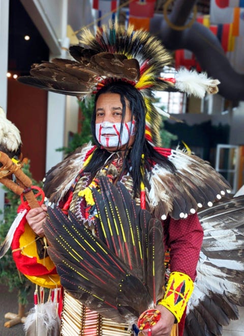 Local Indigenous dancer and educator Sam Gallegos of Pueblo will perform at the Sangre de Cristo Arts and Conference Center's Buell Children's Museum on Saturday, Aug. 19.